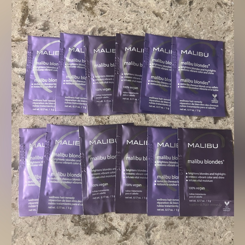 Malibu C Blondes Hair Treatment Packets
12 unopened packets